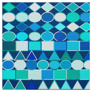 Moderne tribale geometrisch, Jeans blauwdruk op de Stof