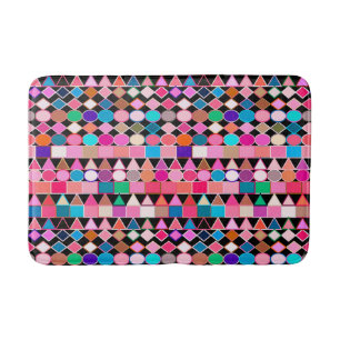 Moderne tribale geometrische, juwelen kleuren op z badmat