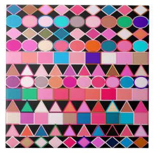 Moderne tribale geometrische, juwelen kleuren op z tegeltje