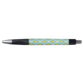 Moderne tribale ikat blue yellow mode pen (Voorkant)