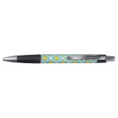Moderne tribale ikat blue yellow mode pen (Achterkant)
