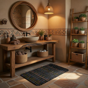 Moderne Tribale Patroon Pluche Badmat