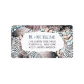 Moderne tribale vaders Bohemian Wedding Etiket (Voorkant)