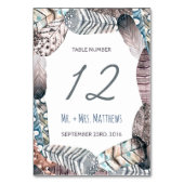 Moderne tribale vaders Bohemian Wedding Kaart (Achterkant)