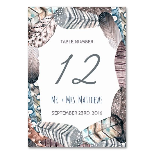 Moderne tribale vaders Bohemian Wedding Kaart (Voorkant)