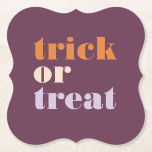 Moderne Trick or treat Kartonnen Onderzetters