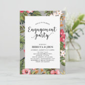 Moderne Tropical | Faire-Part de Fiançailles Flora (Debout devant)