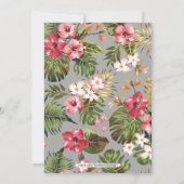 Moderne Tropical | Faire-Part de Fiançailles Flora (Dos)