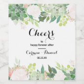 Moderne Tropical Floral Mariage Étiquettes de vin (Étiquettes simples)