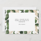 Moderne tropische abstract geschilderde bruidsmeis kaart (Achterkant)