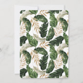 Moderne, tropische abstracte bruiloft (Achterkant)