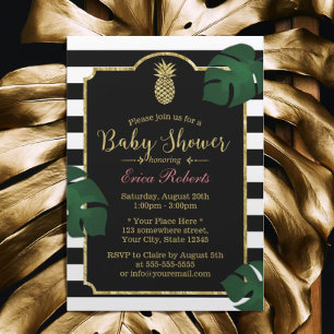 Moderne tropische anananasappel Hawaiian Baby show Kaart