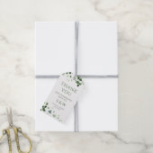 Moderne tropische bladeren koppels douche cadeaulabel (Met Touw)