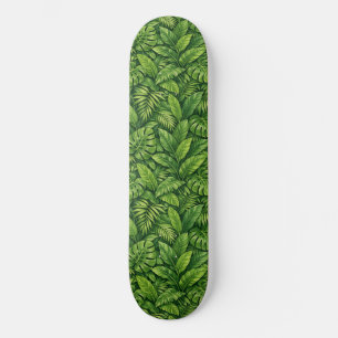 Moderne Tropische Bladeren Naadloos Patroon Skateboard