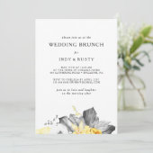 Moderne tropische bruiloft brunch uitnodiging (Staand voorkant)