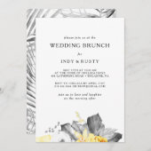 Moderne tropische bruiloft brunch uitnodiging (Voorkant / Achterkant)