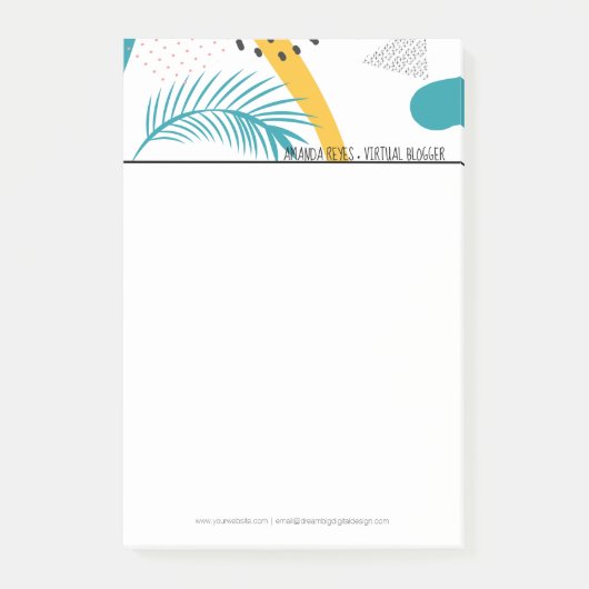 Moderne Tropische Collage Post-it® Notes (Voorkant)