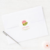 Moderne, tropische Logo witte kaars Ronde Sticker (Envelop)
