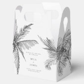 Moderne tropische minimalistische aangepaste bruil bedankdoosjes (Geopend)