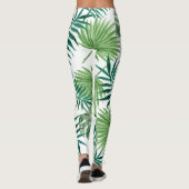 Moderne tropische palmbladeren leggings (Achterkant)