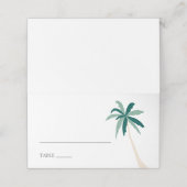 Moderne tropische palmboom bruiloft (Buitenkant ongevouwen)