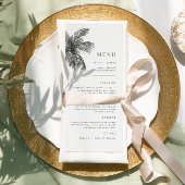 Moderne tropische strand minimalistische bruiloft menu