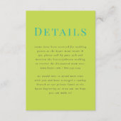 Moderne tropische trouwkaart informatiekaartje (Voorkant)