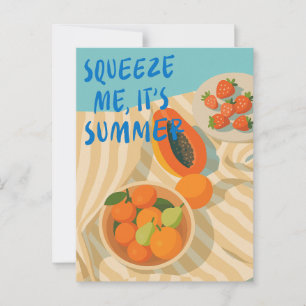 Moderne Tropische Vrucht Zomer Briefkaart