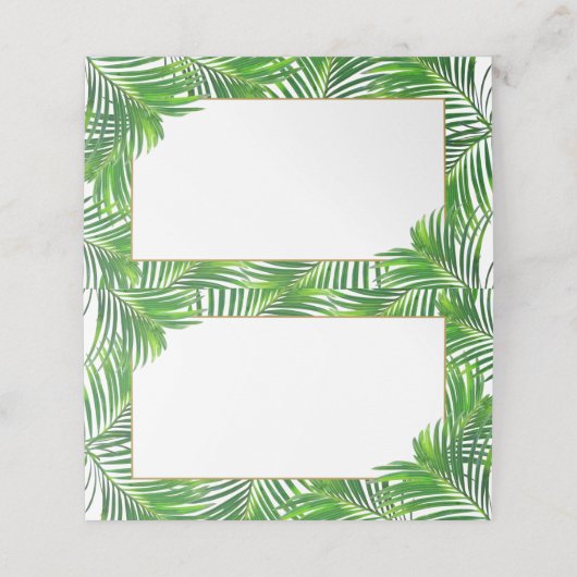 Moderne tropische weelderige palmbladeren met goud (Buitenkant ongevouwen)