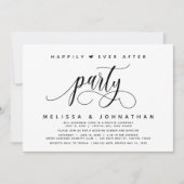 Moderne trouw-elopement Happily Ever After-feest Kaart (Voorkant)