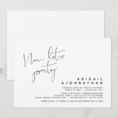 Moderne Trouw Elopement, Nu gaan we Feesten Kaart (Voorkant / Achterkant)