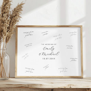 Moderne Trouw Handtekening Gastboek Poster