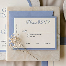 Moderne Trouw RSVP-kaart met Elegante Rand