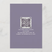 Moderne trouw-RSVP met QR-code - ELKE KLEUR Informatiekaartje (Achterkant)