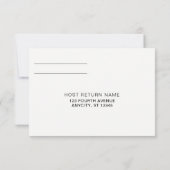 Moderne Trouw-RSVP-reactiekaart | Zwart Kaart (Achterkant)