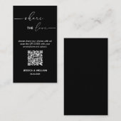 Moderne Trouw Share the love Qr Code Informatiekaartje (Voorkant / Achterkant)