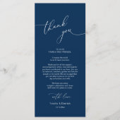 Moderne Trouwdiner Tafelkaart Bedankkaart Programma (Voorkant)