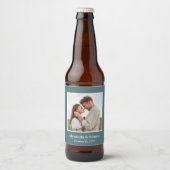 Moderne Trouwfoto Bier Etiket (Voorkant)