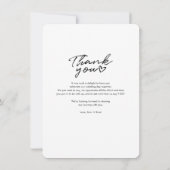 Moderne Trouwfoto Dank Je Notitiekaartje (Achterkant)