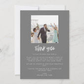 Moderne trouwfoto dank u kaarten (Achterkant)