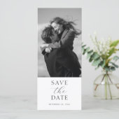 Moderne Trouwfoto Save the Date met QR-code (Staand voorkant)