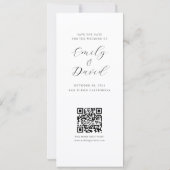 Moderne Trouwfoto Save the Date met QR-code (Achterkant)