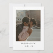 Moderne Trouwfoto Save the Dates Bewaar de Datum Save The Date (Achterkant)
