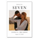 Moderne Trouwfoto Tafel Kaart (Voorkant)