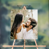 Moderne trouwfoto welkom duidelijk acryl bord (Neutraal)