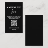 Moderne Trouwfoto's Leg de liefde vast Qr Code Informatiekaartje (Voorkant / Achterkant)