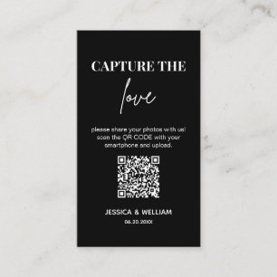 Moderne Trouwfoto's Leg de liefde vast Qr Code Informatiekaartje