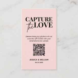 Moderne Trouwfoto's Leg de liefde vast Qr Code Informatiekaartje