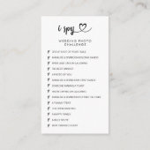 Moderne trouwfoto's leggen de liefde QR-code vast Informatiekaartje (Achterkant)