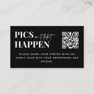 Moderne trouwfoto's of het gebeurde niet QR-code Informatiekaartje
